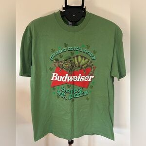 Vintage Budweiser St. Patrick’s Day Chameleons Graphic Tee XL